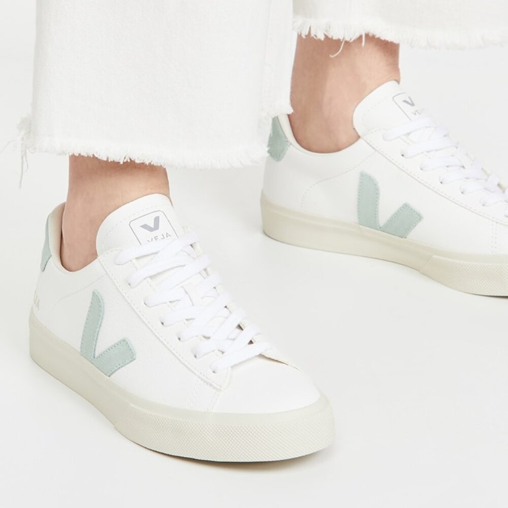Veja Campo - White / Matcha / Sea Green - Size 10 / EU 41